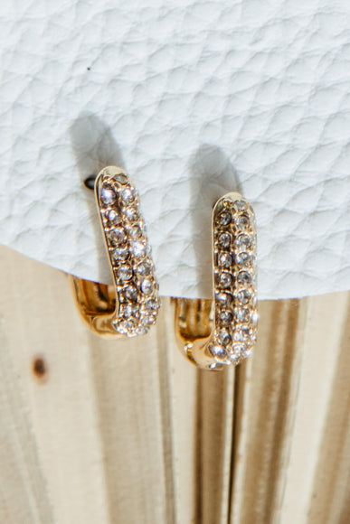 Three Oval Gold Hoop Shape Earrings