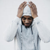 Mineral Wash Hoodie for Men in Grey