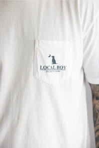 Local Boy Bluff Plate T-Shirt for Men in White
