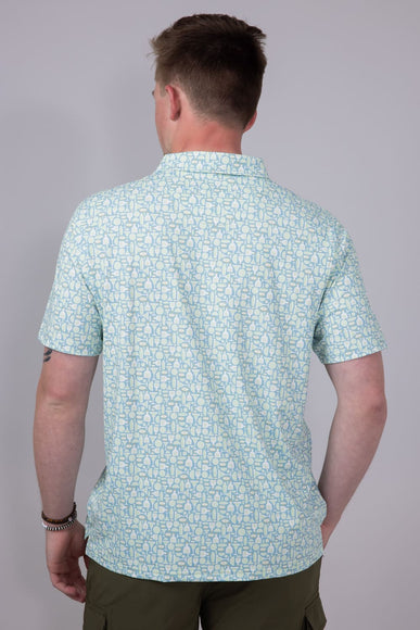 Local Boy Dirty Murtle Margarita Polo Shirt for Men in Blue Green