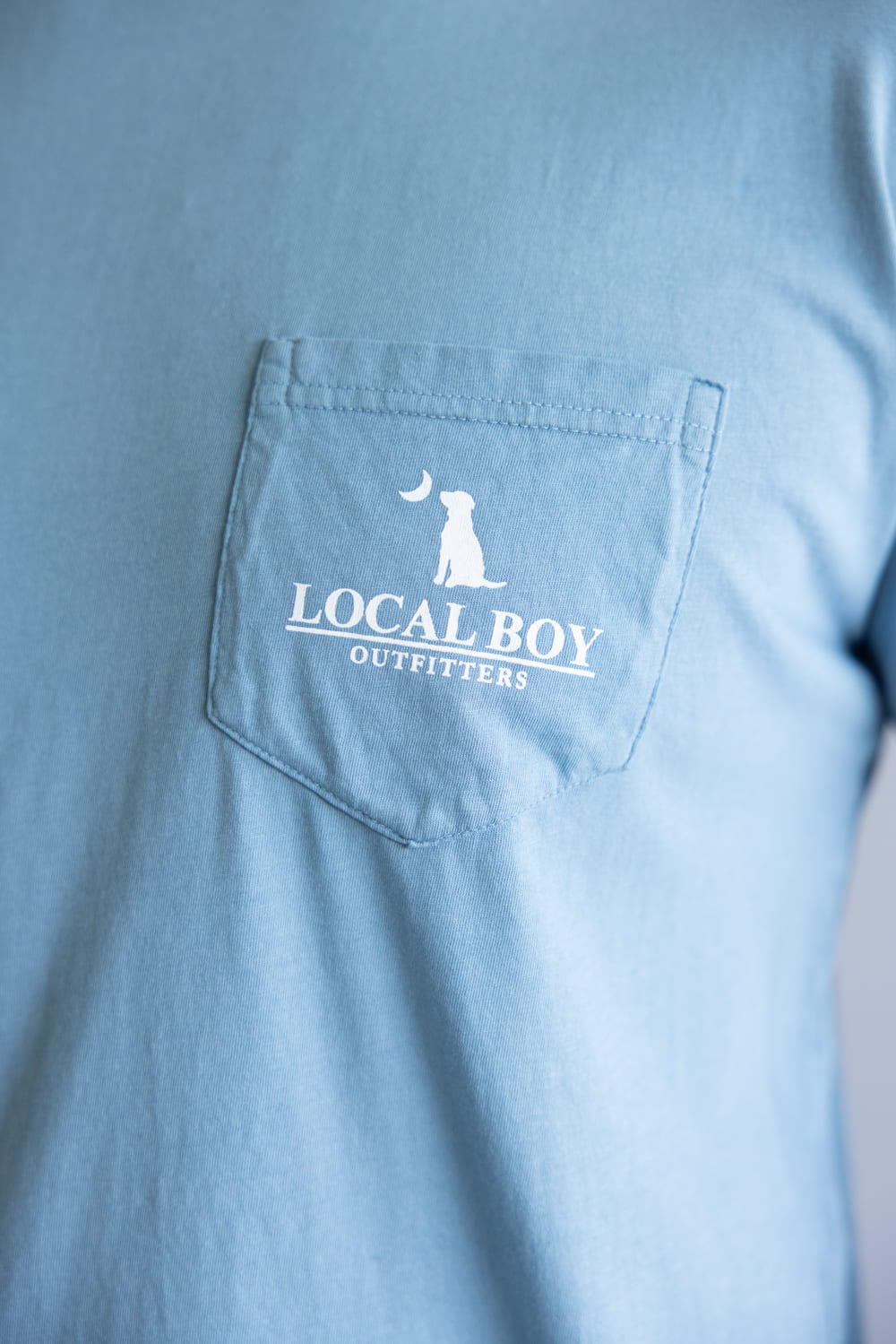 Local Boy Local Flage Badge T-Shirt for Men in Slate Blue