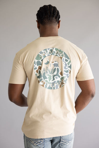 Local Boy Local Flage Bluff T-Shirt for Men in Latte Brown