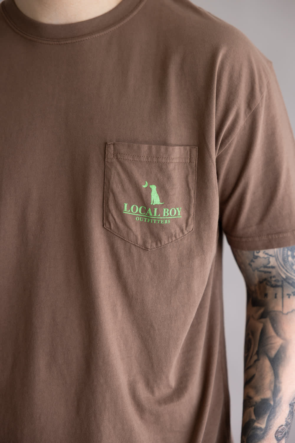 Local Boy Neon Duck T-Shirt for Men in Brown | L1000714-ESO-BROWN