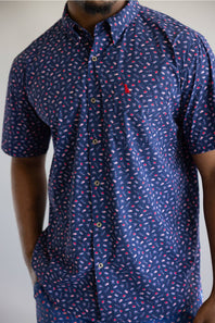 Local Boy USA Low Country Button Down for Men in Navy