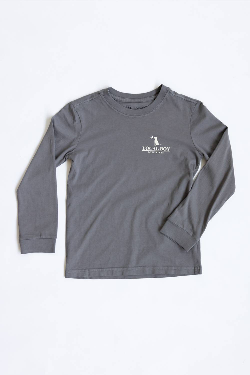 Local Boy Youth Brush Camo Long Sleeve T-Shirt for Boys in Dark Grey