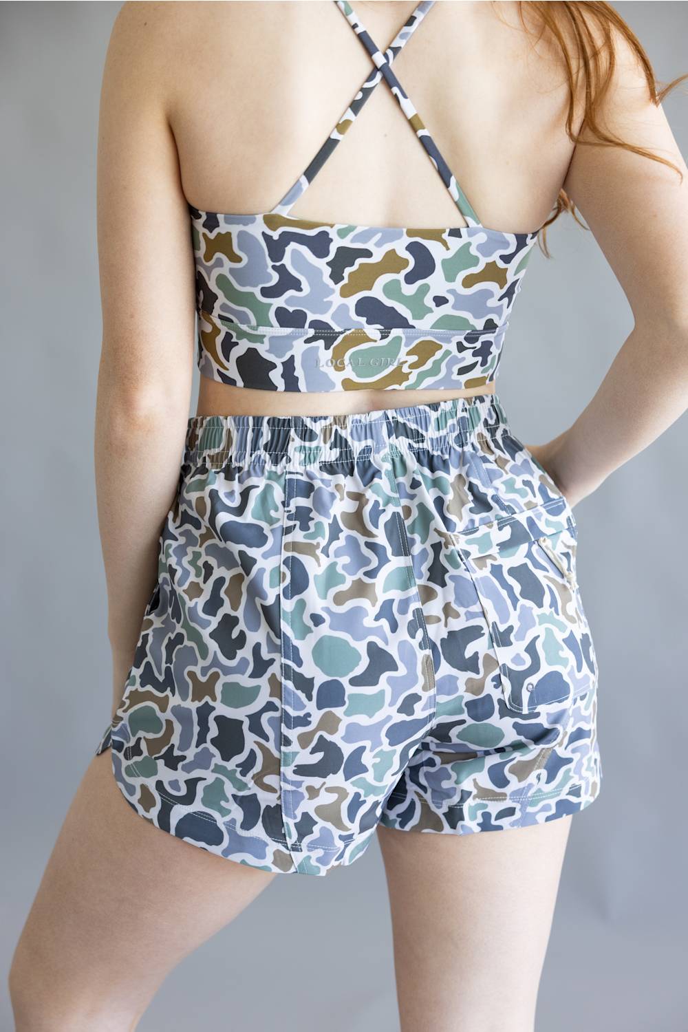 Local Girl Volley Shorts for Women in Bluff Camo