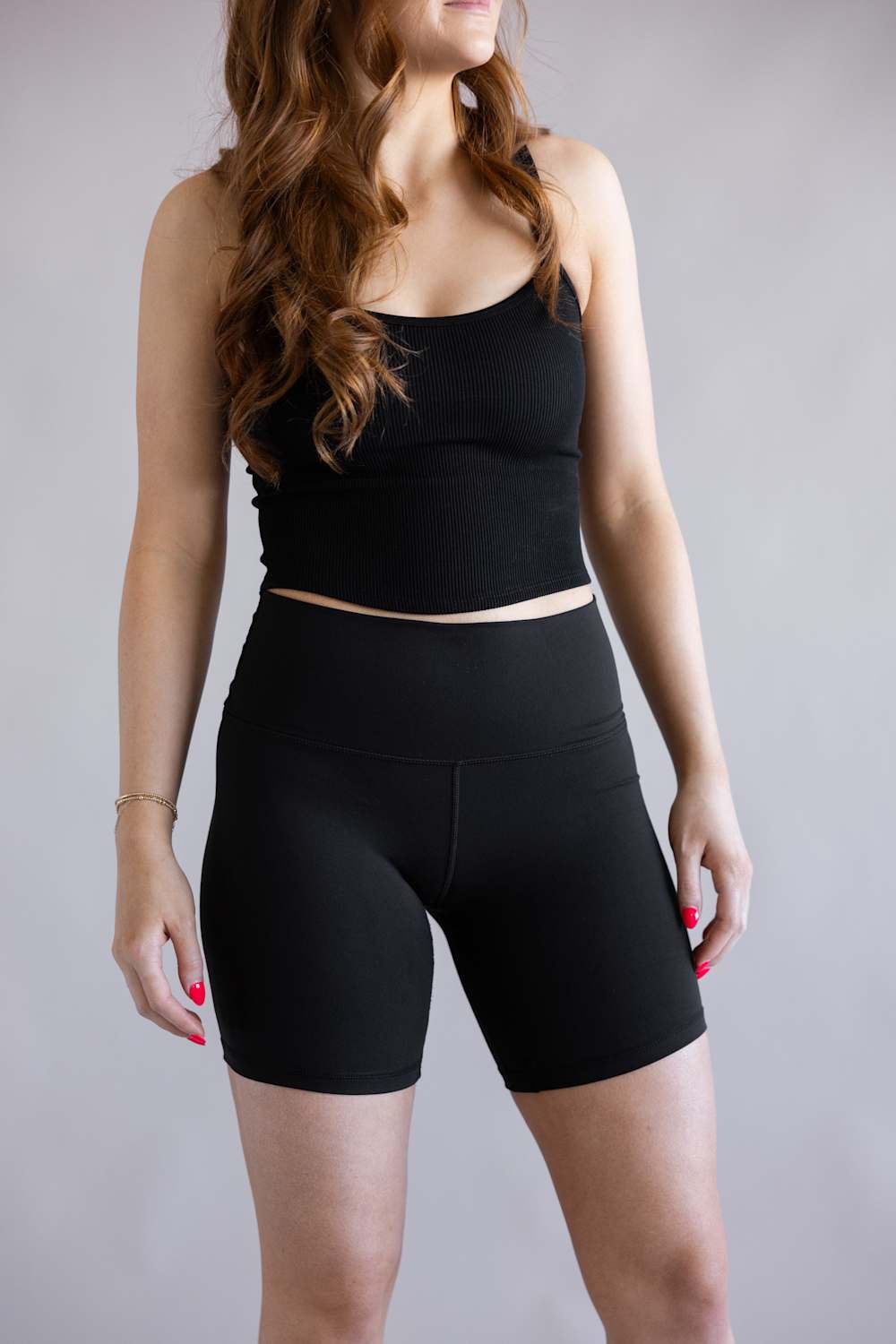 Love Tree Biker Shorts for Women in Black