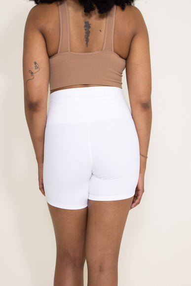 Love Tree Biker Shorts for Women in White