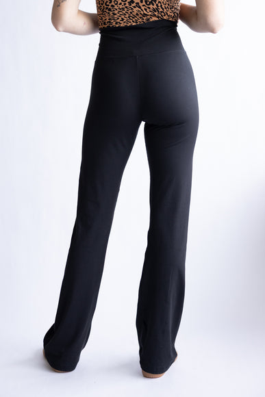 Love Tree Extra High Waisted Bootcut Leggings for Women in Black