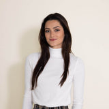 Love Tree Lightweight Turtleneck Sweater for Women in White