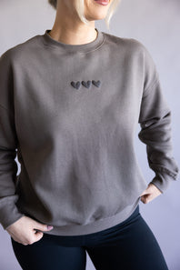 Love You Like A Summer Sunset Crewneck for Women in Fossil Brown