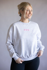 Love You Like A Summer Sunset Crewneck for Women in Ice Grey