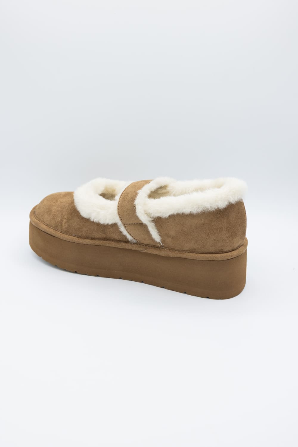 Madden Girl Platform Elena Mary Jane Slipper for Women in Latte