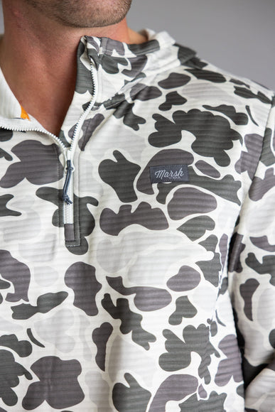 Marsh Wear Sullivan Camo Hoodie for Men in Stone Green