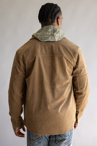 Marsh Wear Delano Cord Shacket for Men in Malt Ball