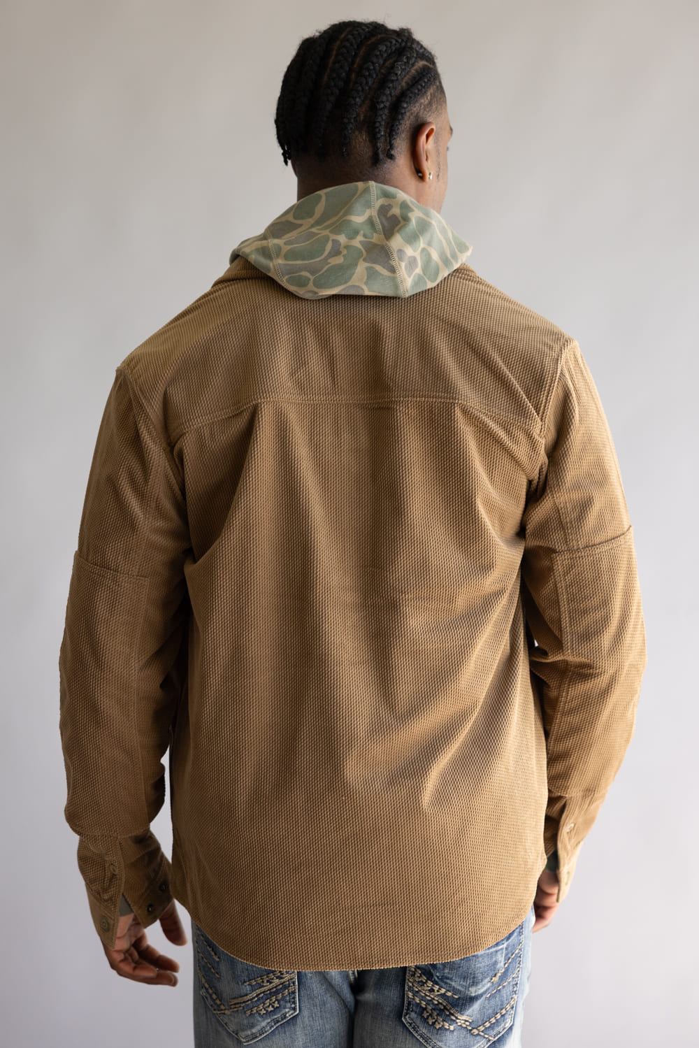 Marsh Wear Delano Cord Shacket for Men in Malt Ball