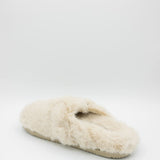 Beach by Matisse Portland Fuzzy Slippers for Women in Natural