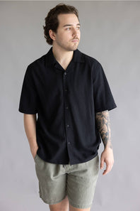 Industrie Marbella Button Up Shirt for Men in Black