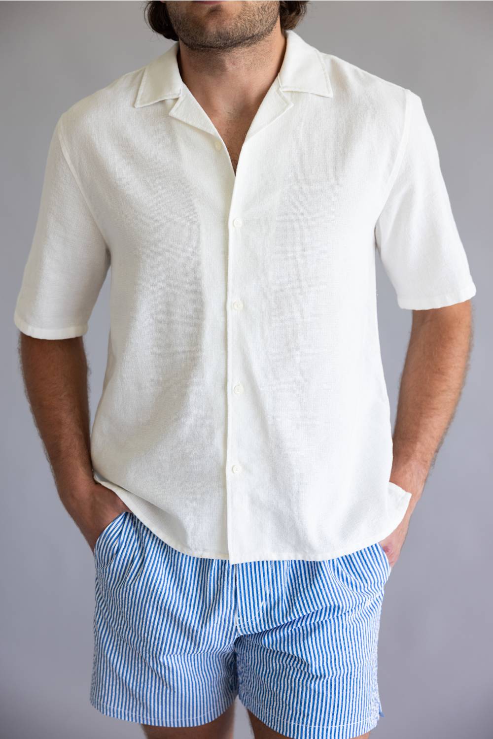 Industrie Marbella Button Up Shirt for Men in White
