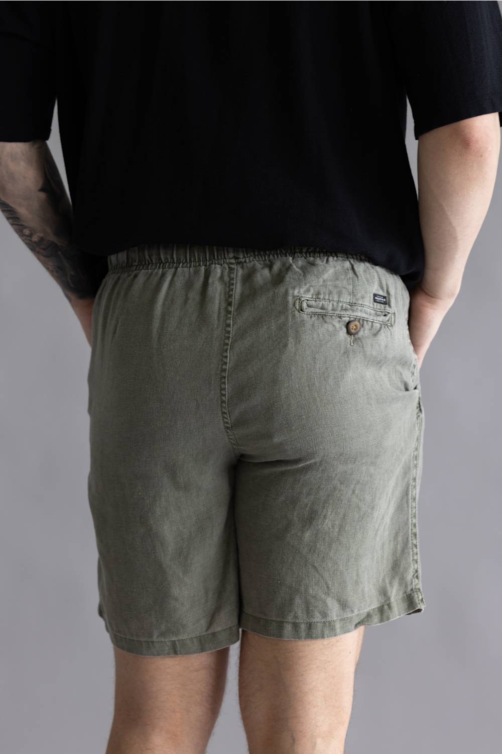 Industrie Marina Linen Shorts for Men in Shamrock