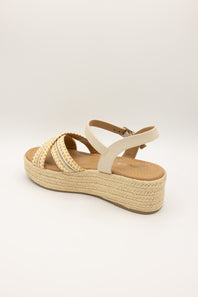 Soda Mega Rope Platform Sandals for Women in Cream