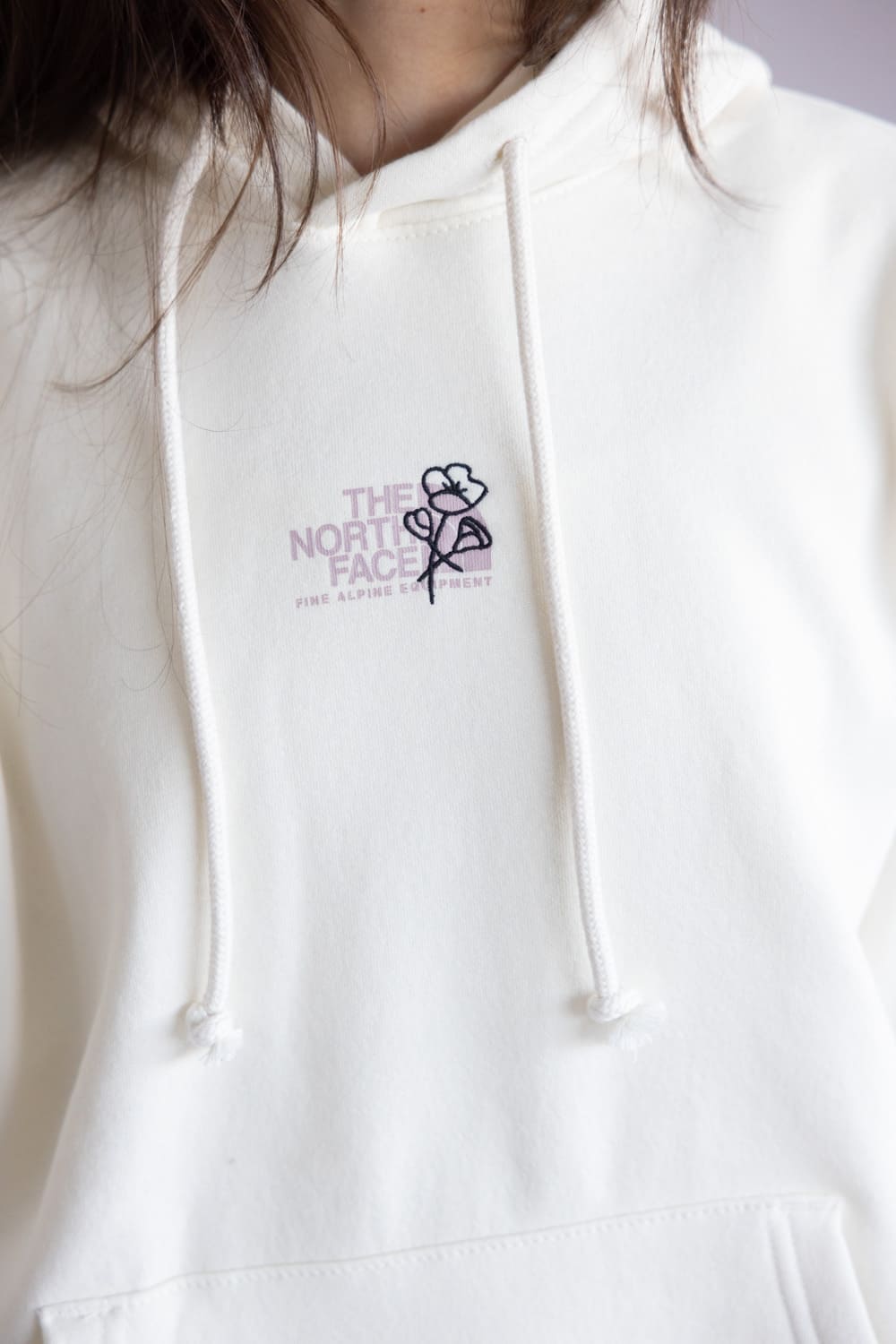 The North Face Midnight Ember Hoodie for Women in White Dune