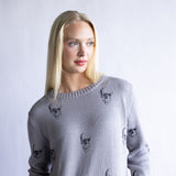 Miracle Skull Sweater for Women in Grey