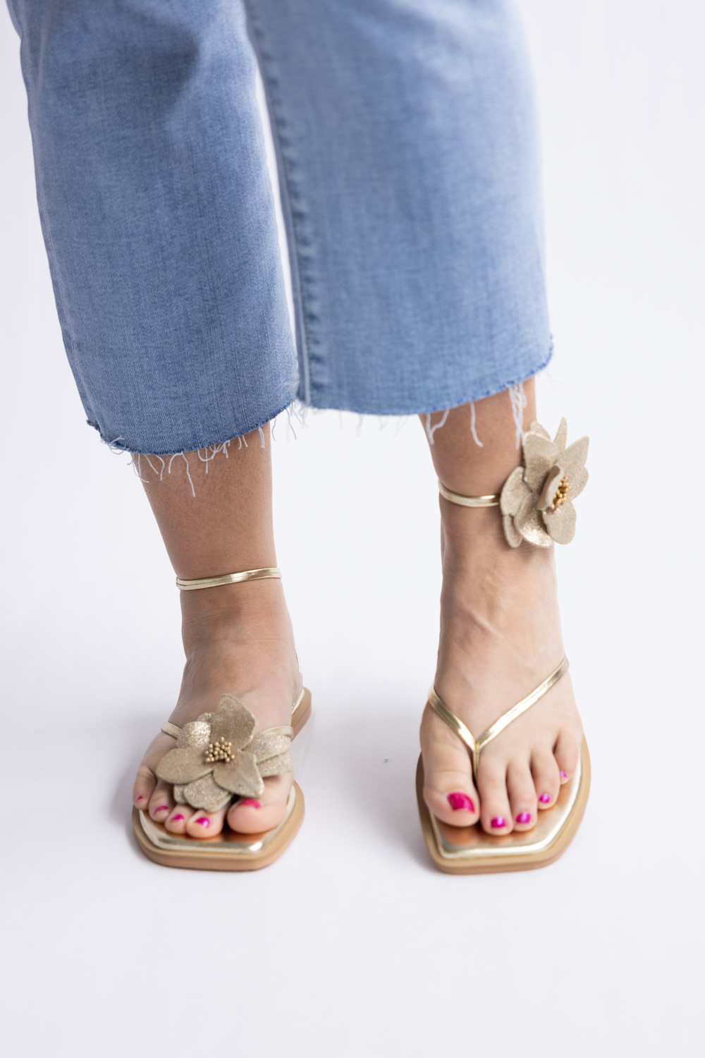 Free People Mismatch Magnolia Sandals for Women in Gold