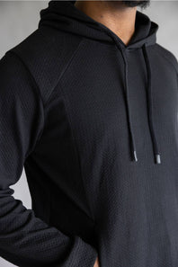 1897 Active Diamond Weave Hoodie Black 