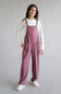 Moa Moa Overall Long Sleeve Tee Set for Girls in Mulberry