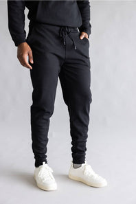 1897 Active Diamond Stretch Joggers in Black