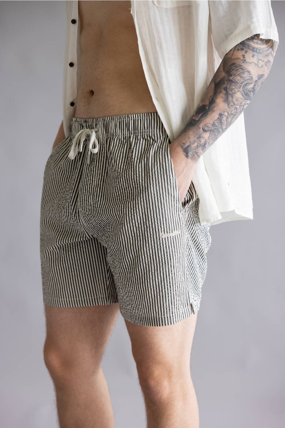 Industrie Coressia Swim Trunks for Men in Dark Sage
