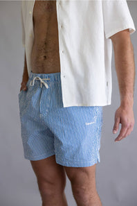 Industrie Coressia Swim Trunks for Men in Royal Blue Stripe | MST38507-ROYALBLUEWHITE
