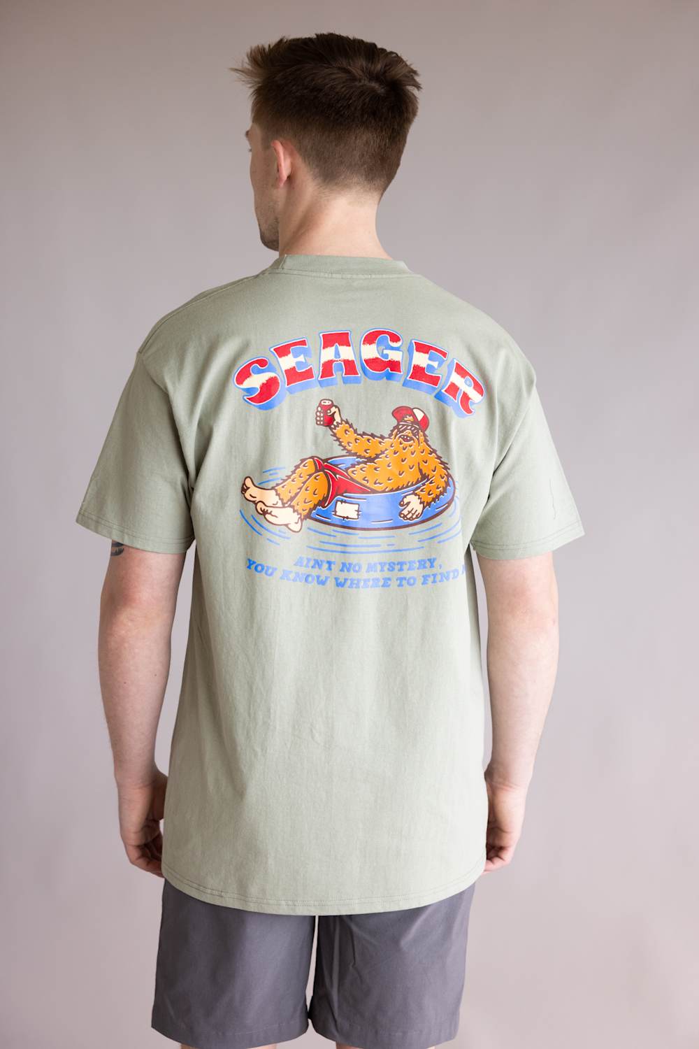 Seager Tubular T-Shirt for Men in Desert Green