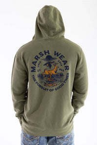 Marsh Wear Hoodie for Men in Army back