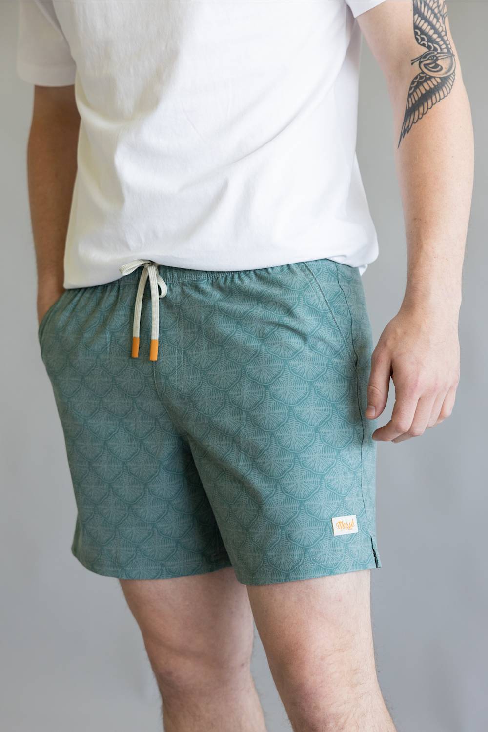 Marsh Wear Fulton Volley 6” Shorts for Men in Antique Green