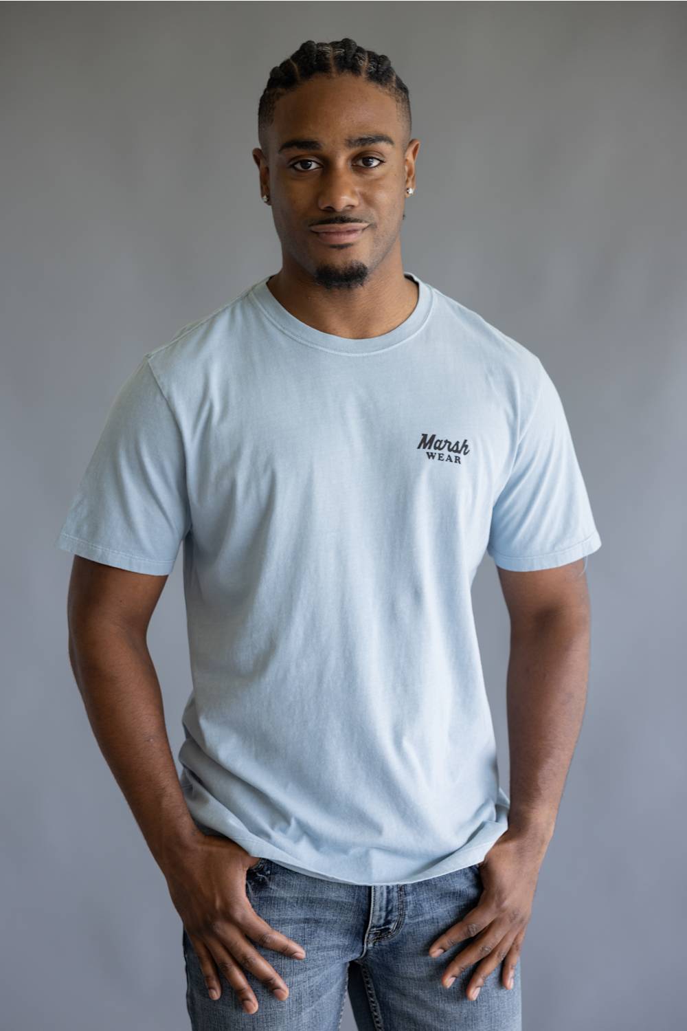 Marsh Wear Heritage Wood T-Shirt for Men in Dusty Blue