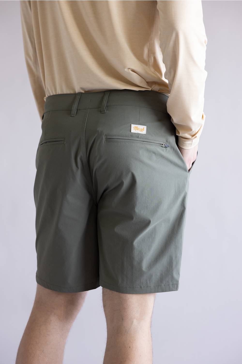 Marsh Wear Prime 8” Shorts for Men in Fossil