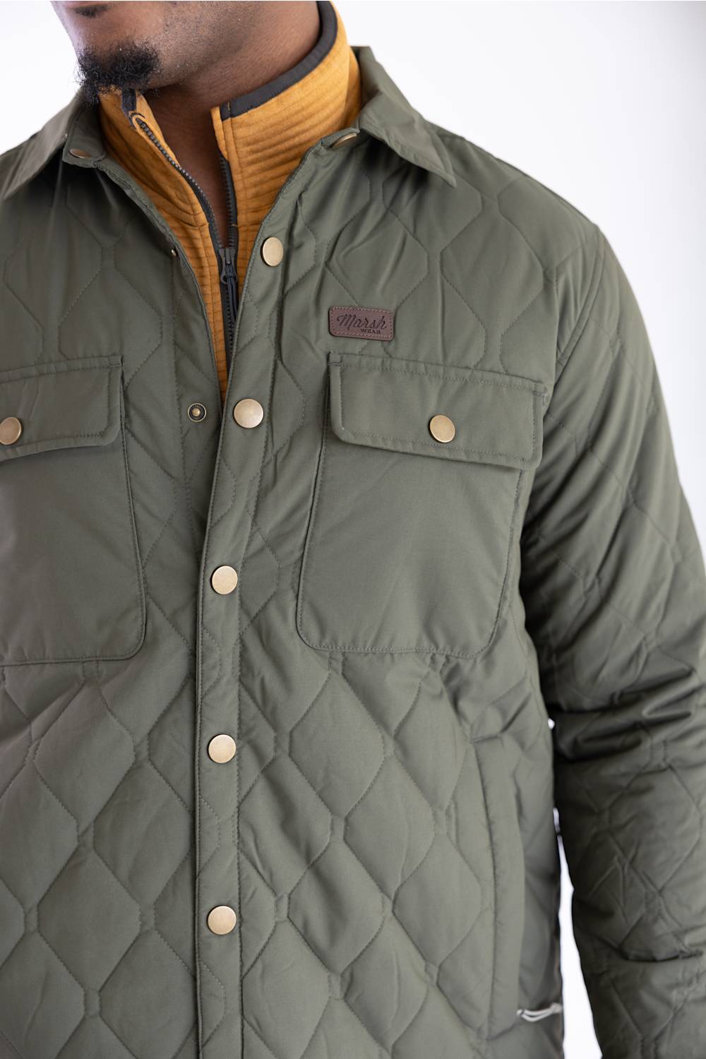 Marsh Wear Saluda Puff Shacket for Men in Grape Leaf | MWJ17-GPLF-LEAF