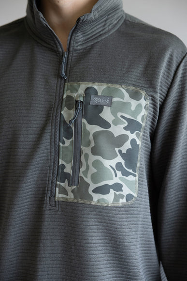Marsh Wear Sullivan ¼ Zip Pullover for Men in Ash Grey