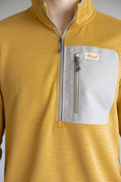 Marsh Wear Sullivan ¼ Zip Pullover for Men in Yellow Gold