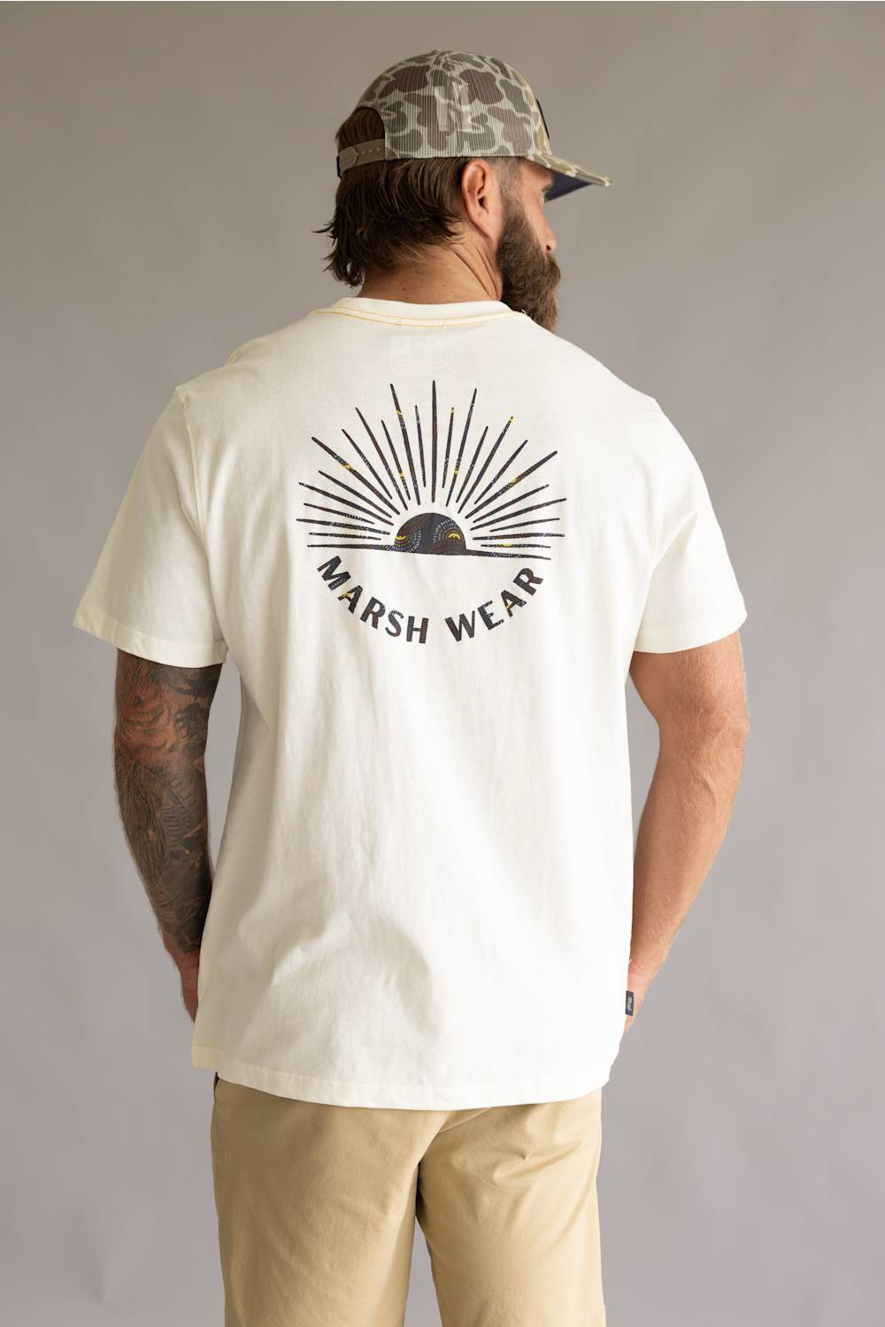 Marsh Wear Tidelock T-Shirt for Men in Antique White