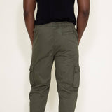 Twill Cargo Joggers for Men in Green