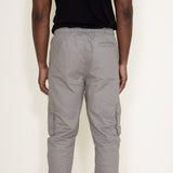 Twill Cargo Joggers for Men in Grey