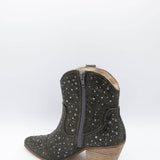 Matisse Harlow Rhinestone Cowboy Booties for Women in Smoke Black