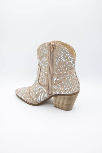 Matisse Heidi Rhinestone Cowboy Booties for Women in Natural