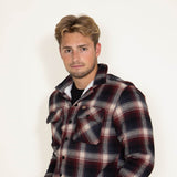 Matix Sherpa Lined Flannel Shacket for Men in Wine