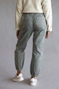 Mica Cropped Jogger Pants for Women in Ash Grey