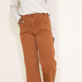 Mica High Rise Wide Leg Jeans for Women in Rustic Orange