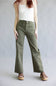 Mica High Rise Front Yoke Wide Leg Jeans for Women in Green